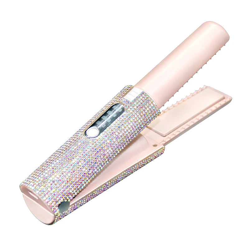 2-IN-1 Wireless Travel Hair Straightener Curler