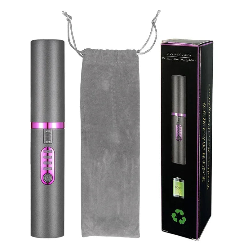 2-IN-1 Wireless Travel Hair Straightener Curler