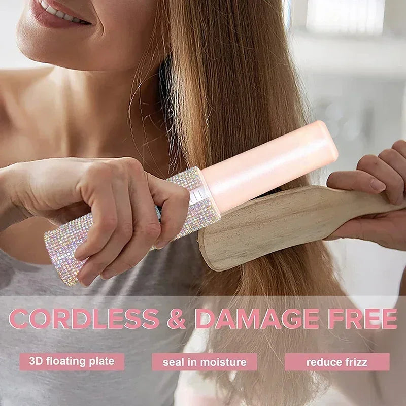 2-IN-1 Wireless Travel Hair Straightener Curler